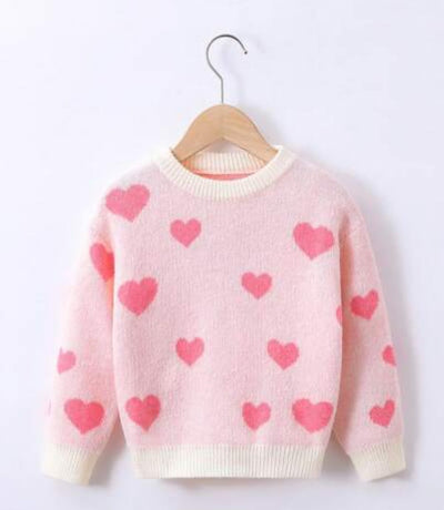SHEIN PULLOVER HEART FOR KIDS /K8
