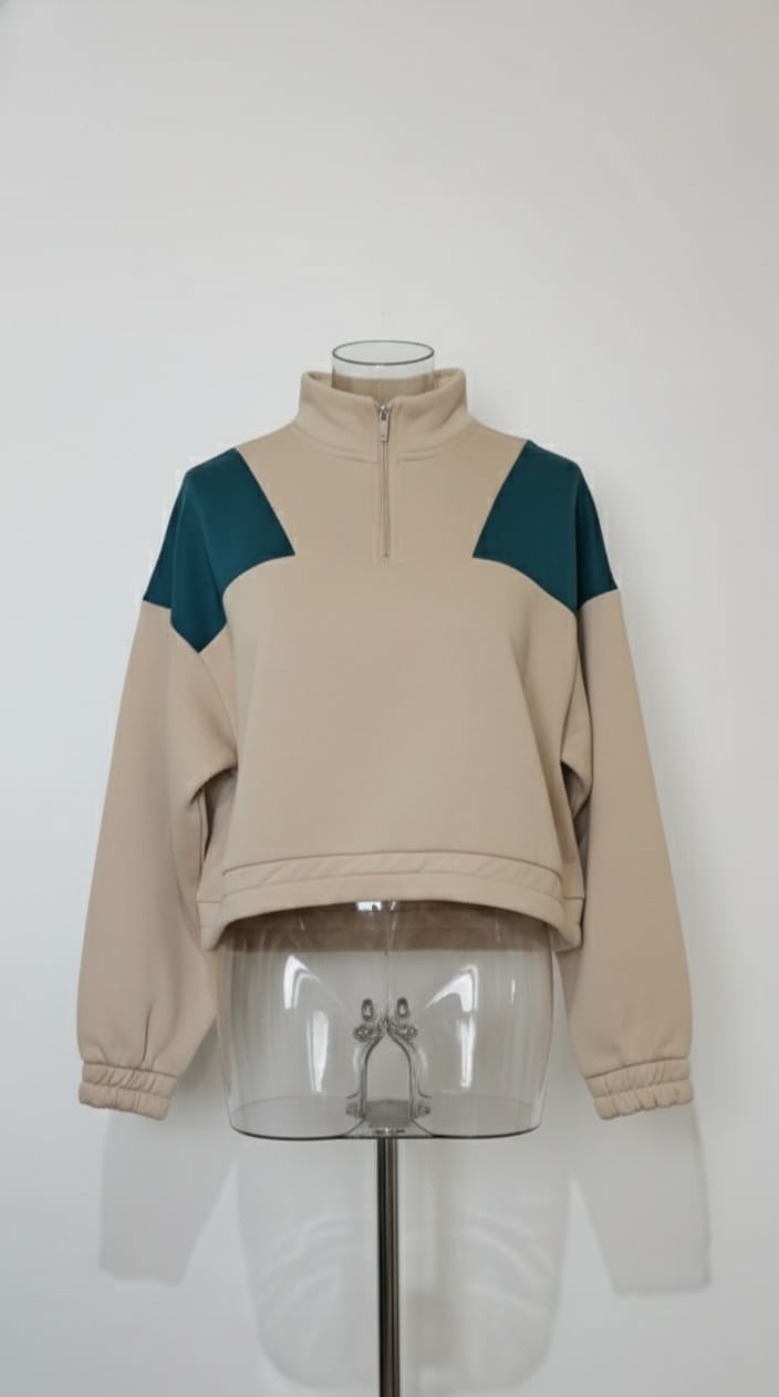 GEAROGE CROPTOP 1/2 ZIPPER  /GW36