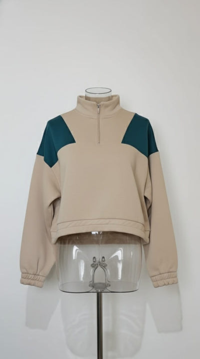 GEAROGE CROPTOP 1/2 ZIPPER  /GW36