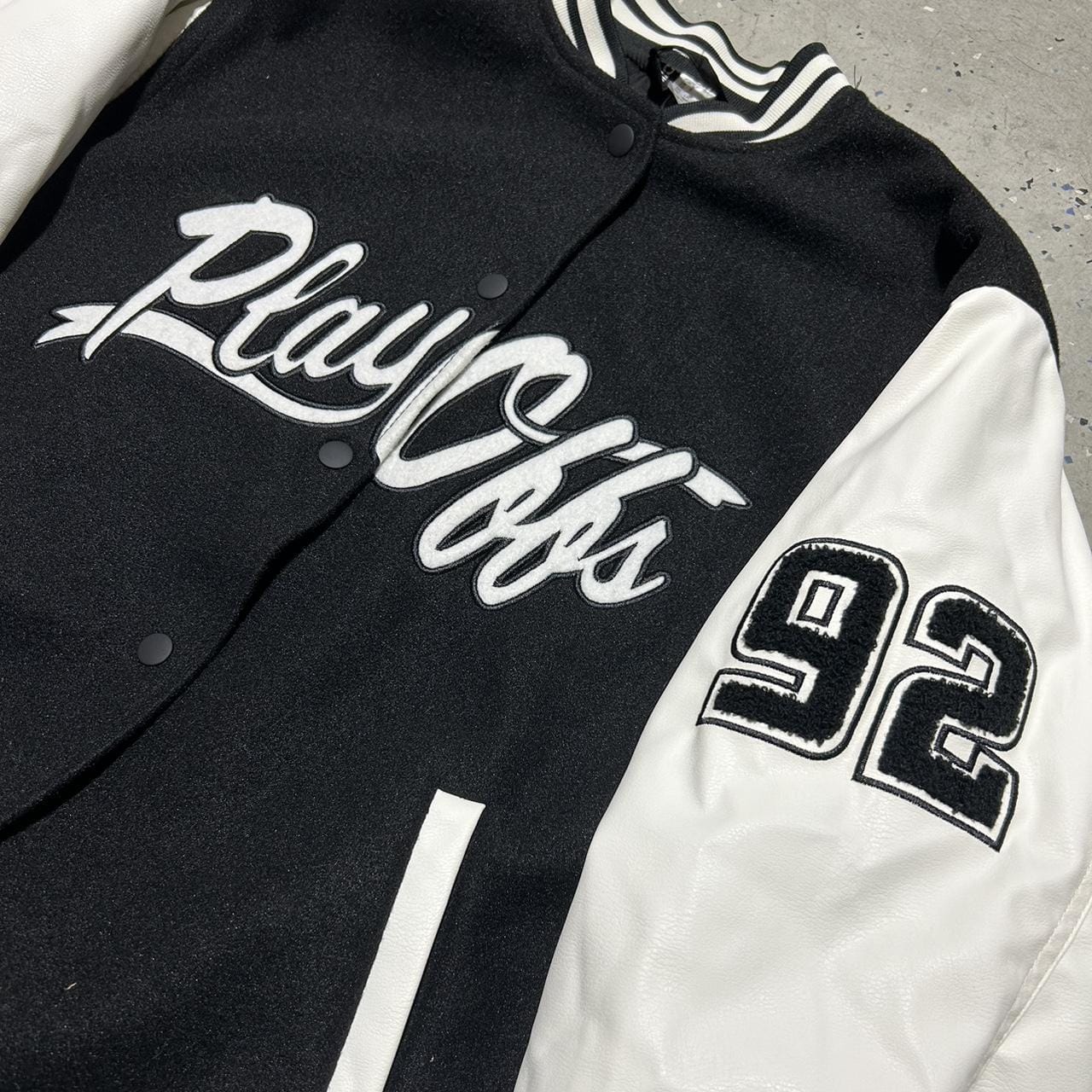 H&M baseball black and white jacket