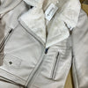 russian trend white shearling  jacket