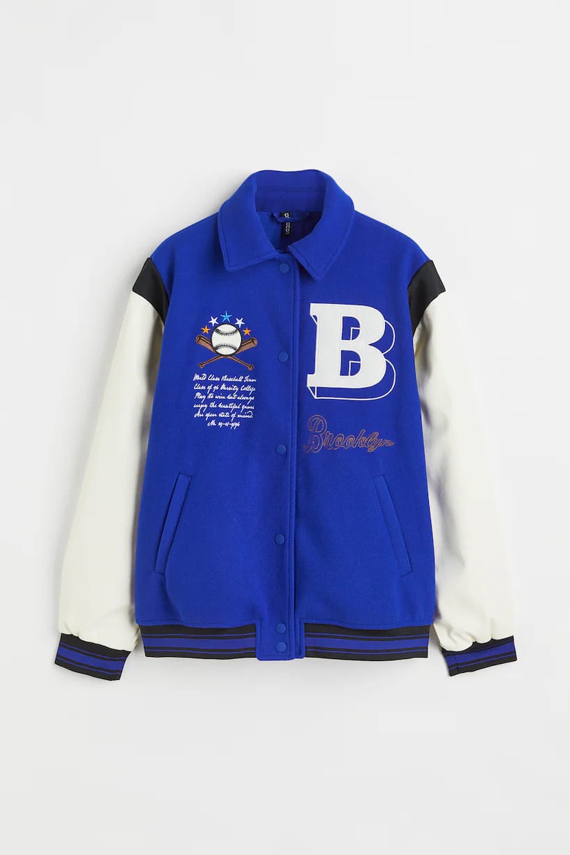 H&M baseball blue jacket