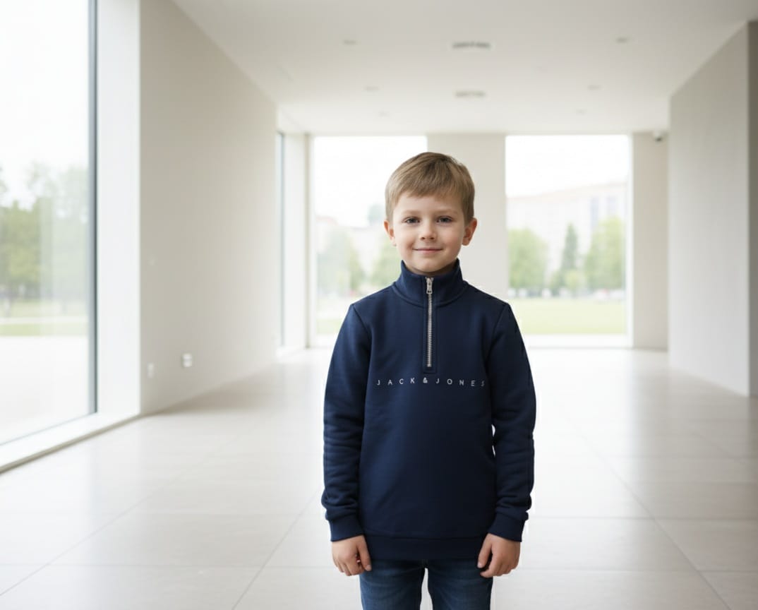 j&j sweatshirt zapper  navy