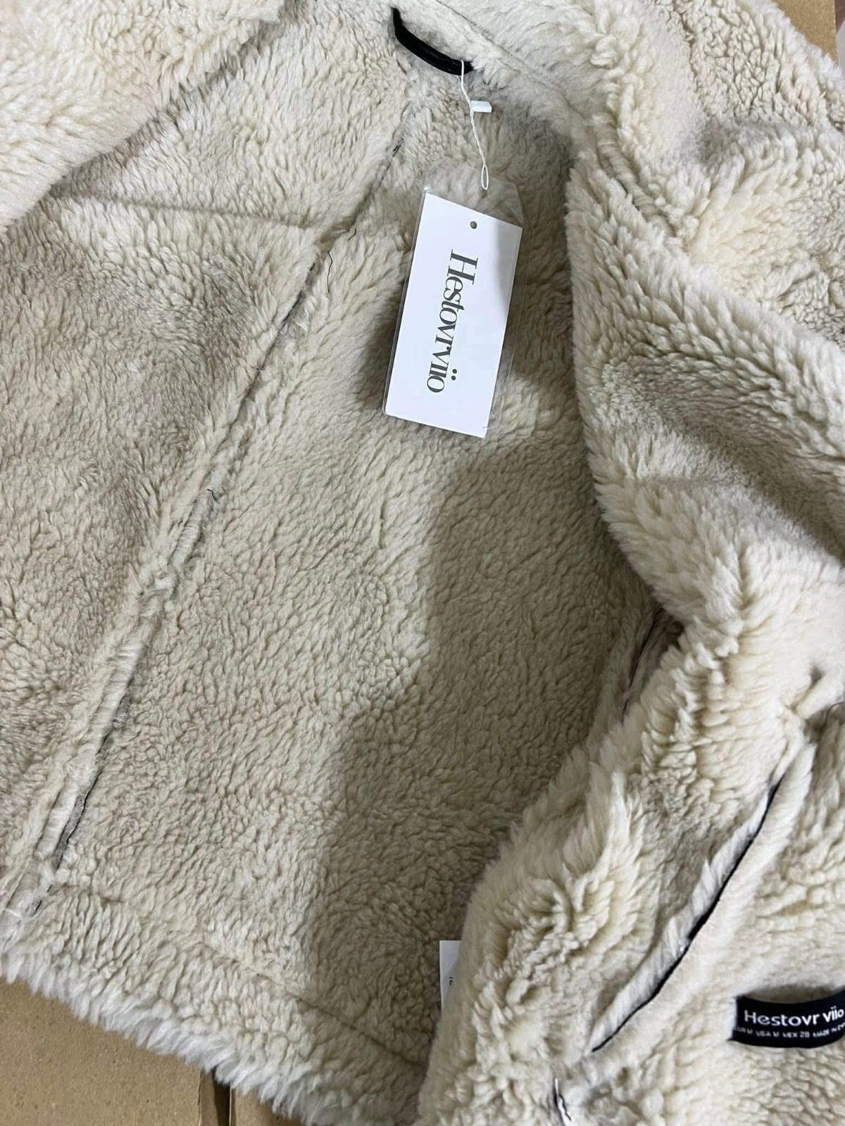 russian trend white shearling  jacket