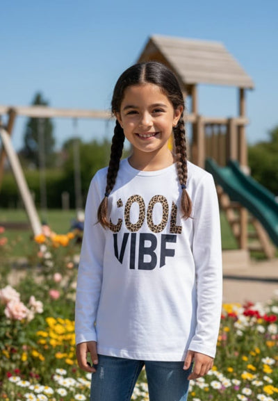 pieces white vibe t-shirt