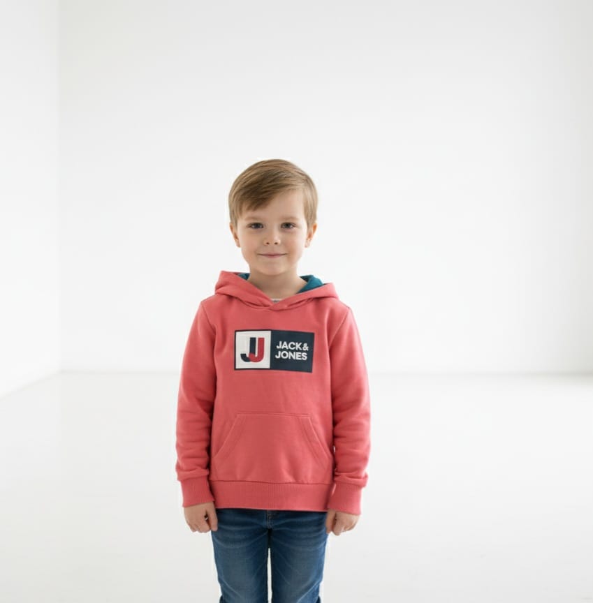 j&j hoodie light red