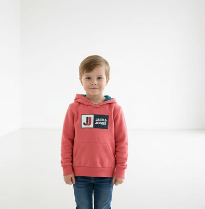 j&j hoodie light red