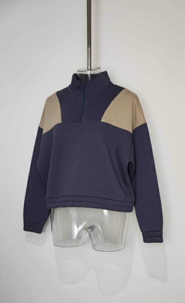 GEAORGE CROPTOP 1/2 ZIPPER /GW 37