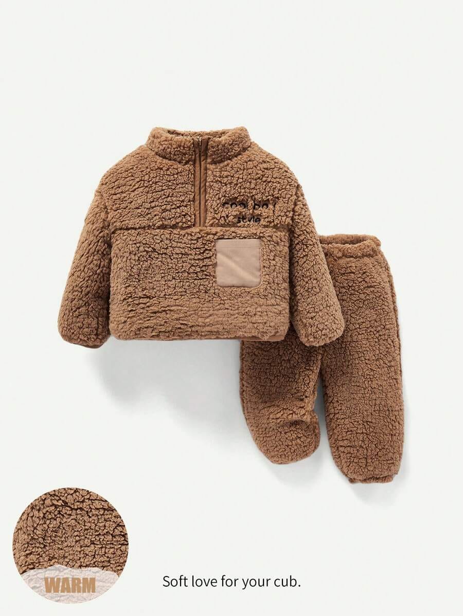 cozycub brown fur pajama