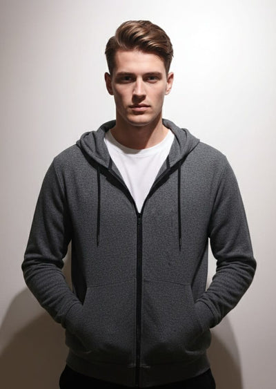 mannfinity sweatshirt with zapper gray
